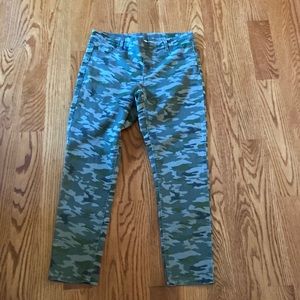 Green camo kids pants